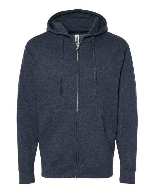 Independent Trading Co. Midweight Full-Zip Hooded Sweatshirt SS4500Z - Dresses Max