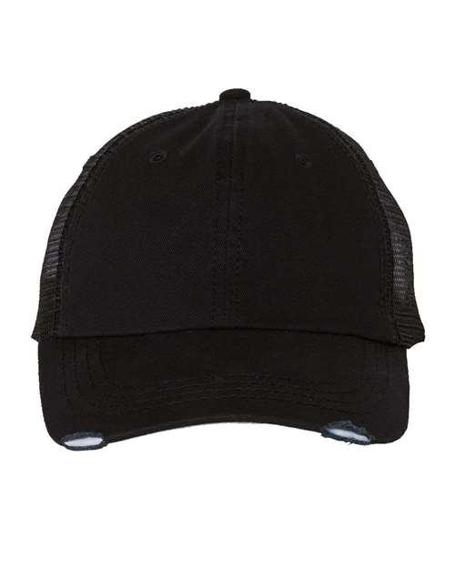 Mega Cap Frayed-Bill Twill Cap 6887 - Dresses Max