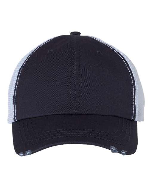 Mega Cap Frayed-Bill Twill Cap 6887 - Dresses Max