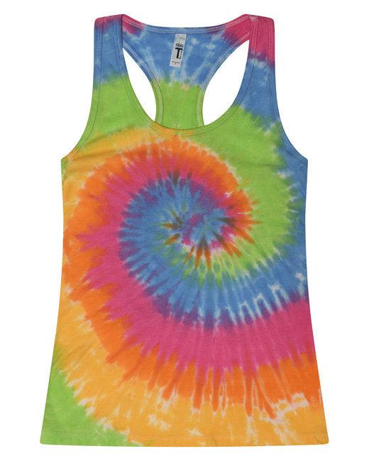 Tie-Dye Ladies' Racerback Tank 3400 - Dresses Max