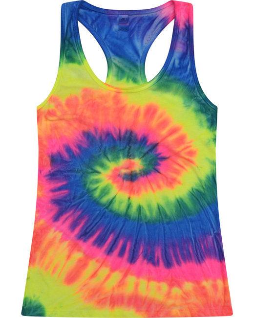 Tie-Dye Ladies' Racerback Tank 3400 - Dresses Max