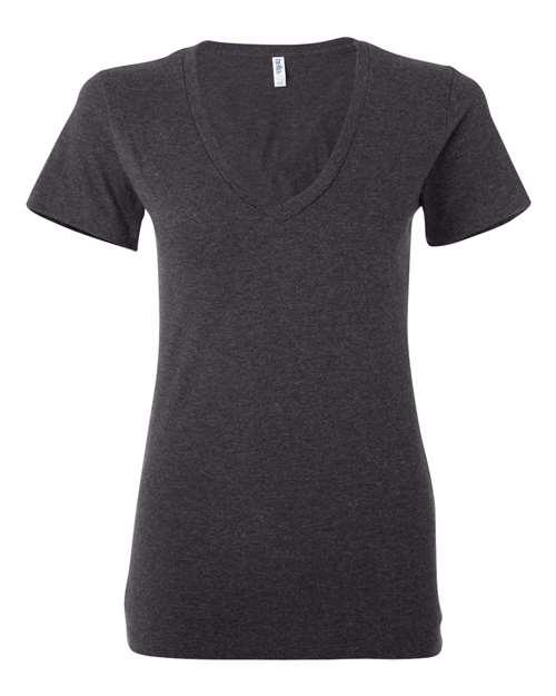 BELLA + CANVAS Women’s Jersey Deep V-Neck Tee 6035 - Dresses Max