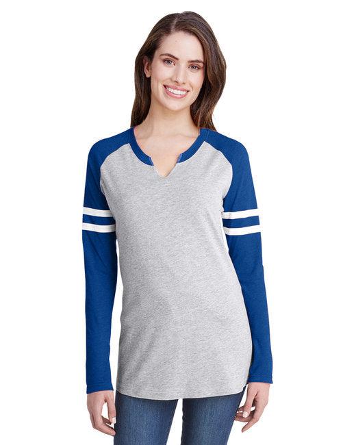 LAT Ladies' Gameday Mash-Up Long Sleeve Fine Jersey T-Shirt 3534 - Dresses Max