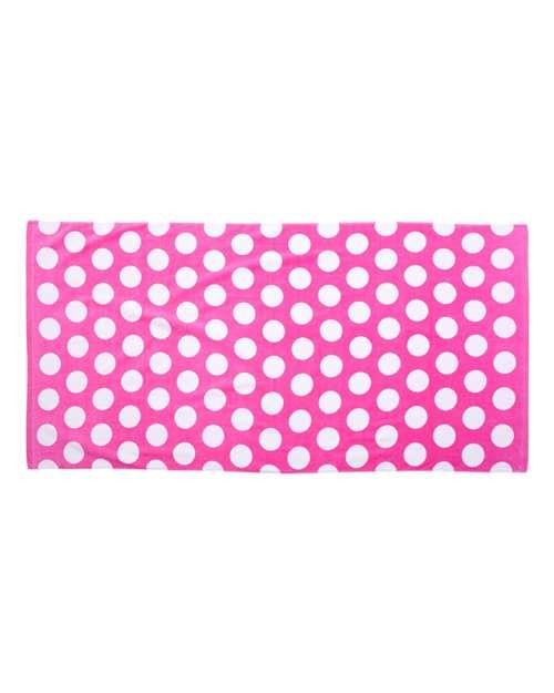 Carmel Towel Company Polka Dot Velour Beach Towel C3060P - Dresses Max