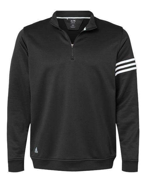 Adidas 3-Stripes French Terry Quarter-Zip Pullover A190 - Dresses Max