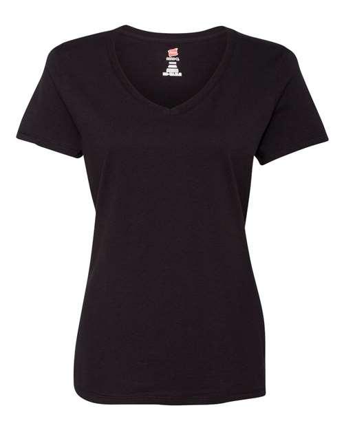 Hanes Perfect-T Women’s V-Neck T-Shirt S04V - Dresses Max