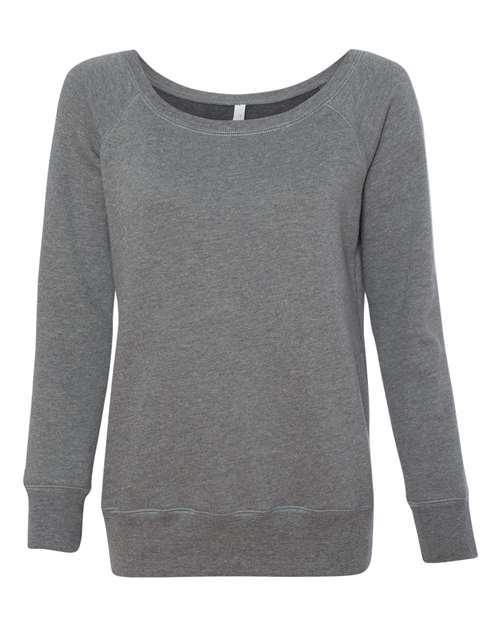 BELLA + CANVAS Women’s Sponge Fleece Wide Neck Sweatshirt 7501 - Dresses Max