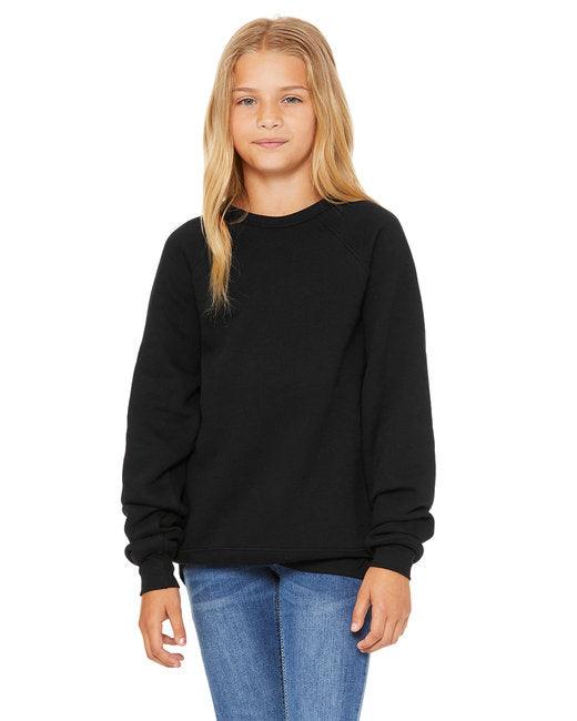 Bella + Canvas Youth Sponge Fleece Raglan Sweatshirt 3901Y - Dresses Max