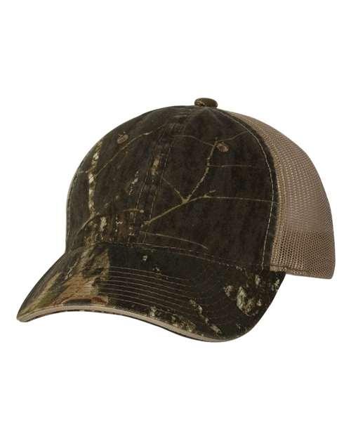 Outdoor Cap Washed Brushed Mesh-Back Camo Cap CGWM301 - Dresses Max