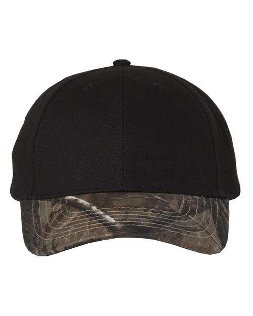 Kati Solid Crown with Camo Visor Cap LC25 - Dresses Max