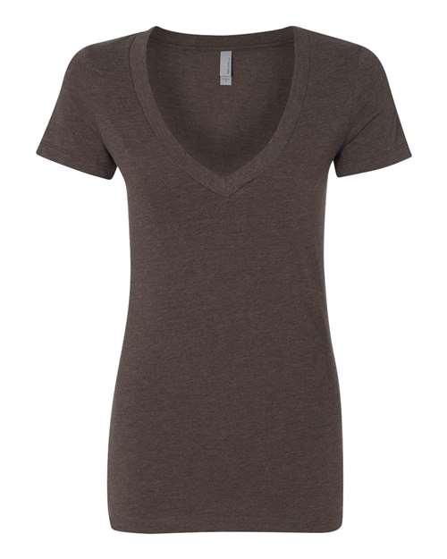 Next Level Women’s CVC Deep V-Neck T-Shirt 6640 - Dresses Max