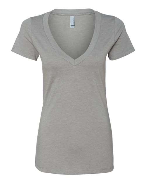 Next Level Women’s CVC Deep V-Neck T-Shirt 6640 - Dresses Max