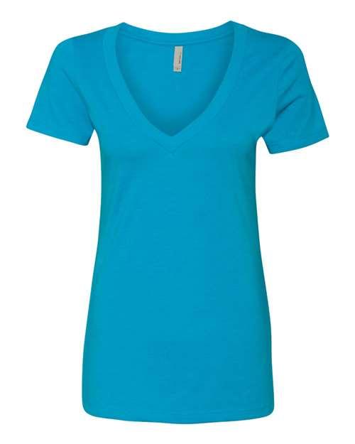 Next Level Women’s CVC Deep V-Neck T-Shirt 6640 - Dresses Max