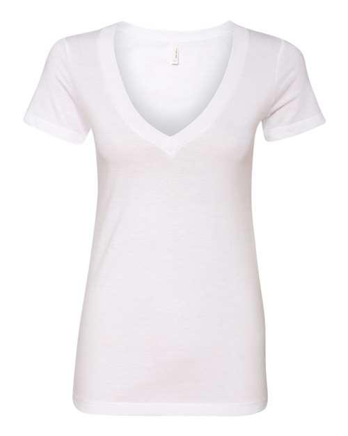 Next Level Women’s CVC Deep V-Neck T-Shirt 6640 - Dresses Max