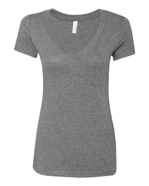 Next Level Women’s Triblend Deep V-Neck T-Shirt 6740 - Dresses Max