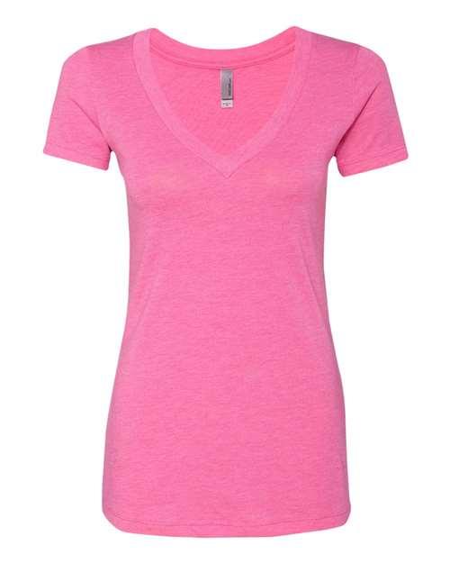 Next Level Women’s Triblend Deep V-Neck T-Shirt 6740 - Dresses Max