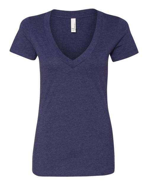 Next Level Women’s CVC Deep V-Neck T-Shirt 6640 - Dresses Max