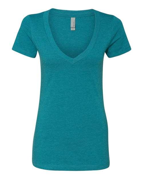 Next Level Women’s CVC Deep V-Neck T-Shirt 6640 - Dresses Max