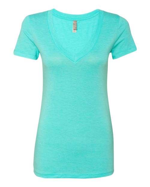 Next Level Women’s Triblend Deep V-Neck T-Shirt 6740 - Dresses Max