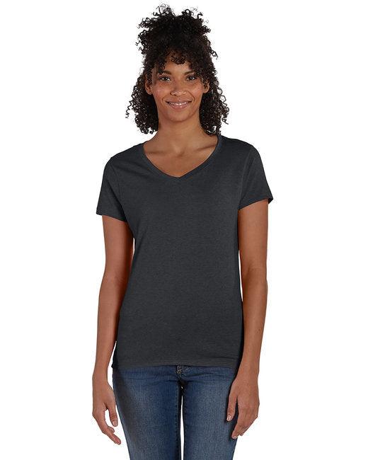 Hanes Ladies' Perfect-T Triblend V-Neck T-shirt 42VT - Dresses Max