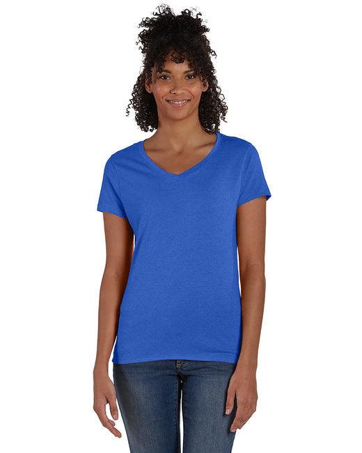 Hanes Ladies' Perfect-T Triblend V-Neck T-shirt 42VT - Dresses Max