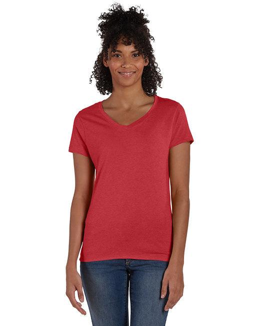 Hanes Ladies' Perfect-T Triblend V-Neck T-shirt 42VT - Dresses Max