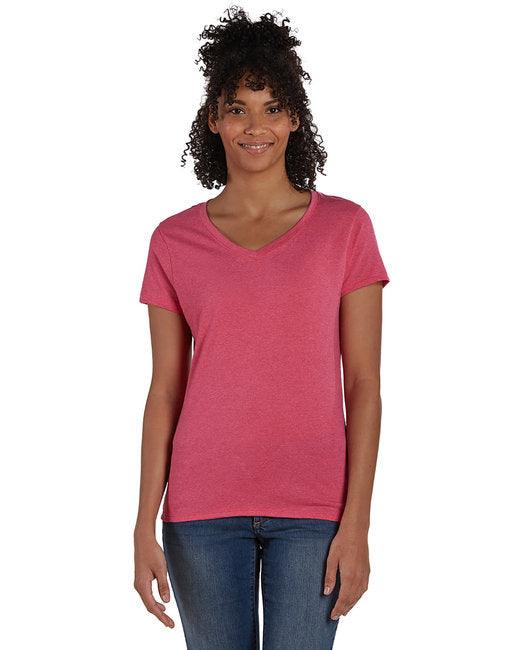 Hanes Ladies' Perfect-T Triblend V-Neck T-shirt 42VT - Dresses Max