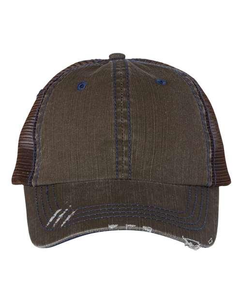 Mega Cap Herringbone Trucker Cap 6990 - Dresses Max