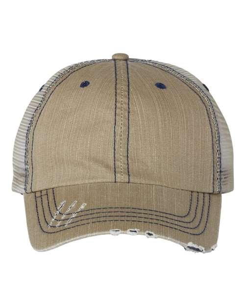 Mega Cap Herringbone Trucker Cap 6990 - Dresses Max