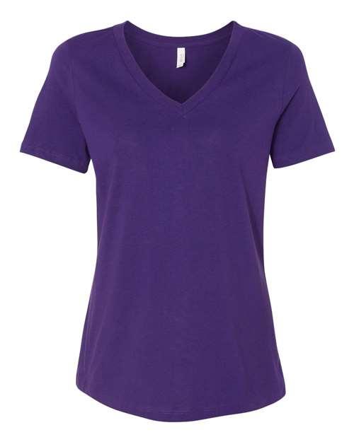 BELLA + CANVAS Women’s Relaxed Jersey V-Neck Tee 6405 - Dresses Max