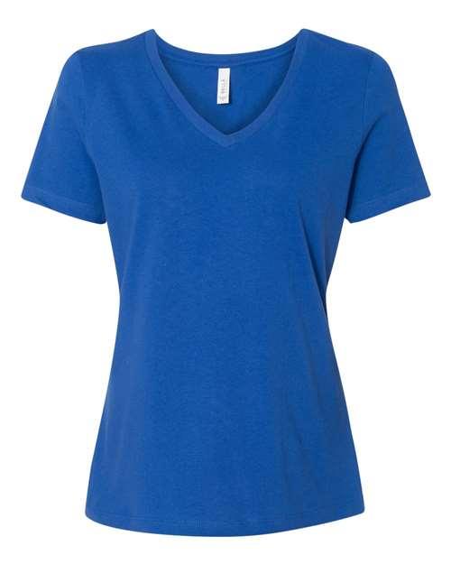 BELLA + CANVAS Women’s Relaxed Jersey V-Neck Tee 6405 - Dresses Max