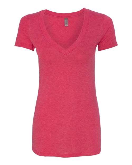 Next Level Women’s Triblend Deep V-Neck T-Shirt 6740 - Dresses Max