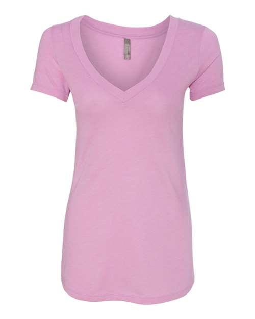 Next Level Women’s Triblend Deep V-Neck T-Shirt 6740 - Dresses Max