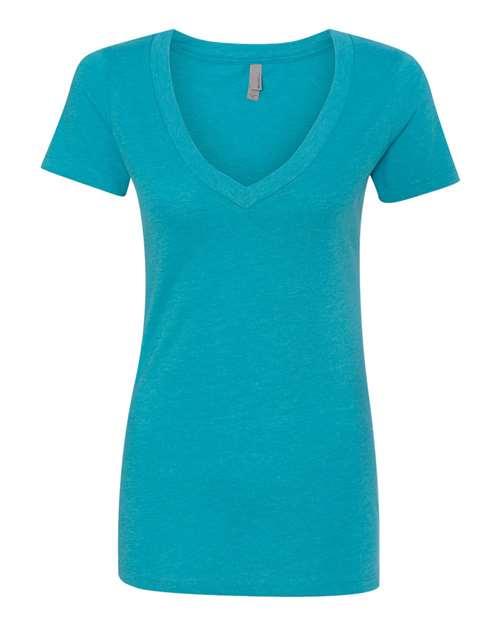 Next Level Women’s CVC Deep V-Neck T-Shirt 6640 - Dresses Max