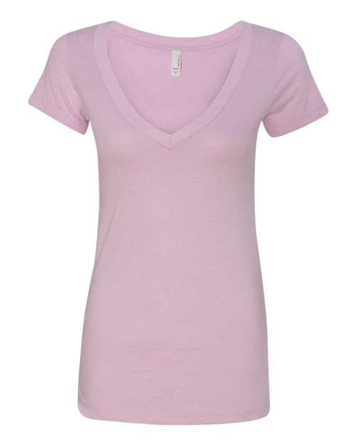 Next Level Women’s CVC Deep V-Neck T-Shirt 6640 - Dresses Max