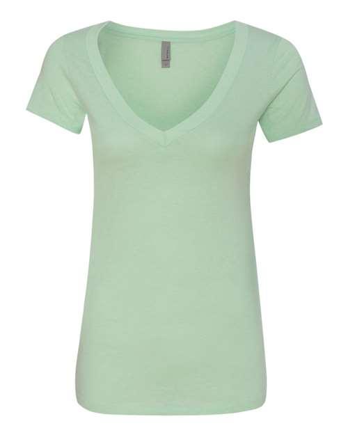 Next Level Women’s CVC Deep V-Neck T-Shirt 6640 - Dresses Max