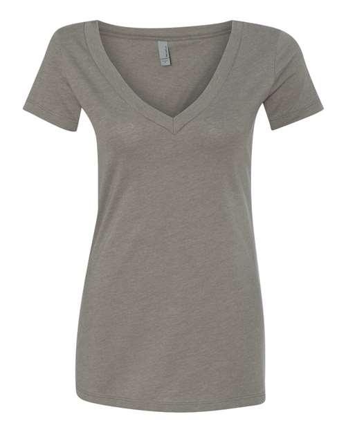 Next Level Women’s CVC Deep V-Neck T-Shirt 6640 - Dresses Max