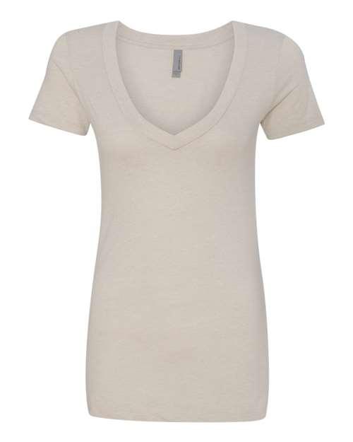 Next Level Women’s CVC Deep V-Neck T-Shirt 6640 - Dresses Max