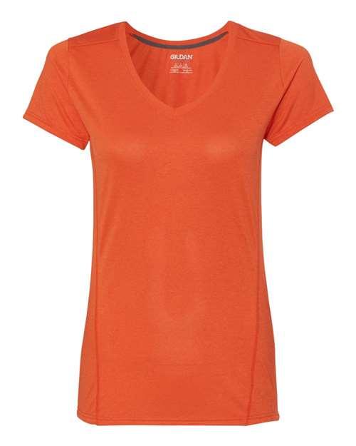 Gildan Performance® Tech Women's V-Neck T-Shirt 47V00L - Dresses Max