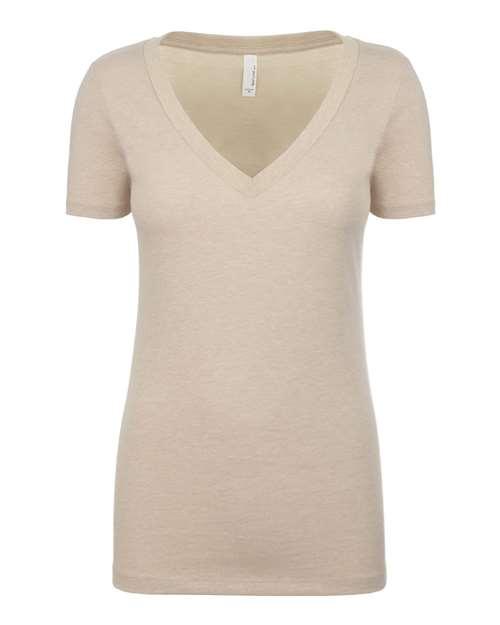 Next Level Women’s CVC Deep V-Neck T-Shirt 6640 - Dresses Max