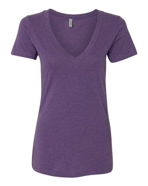 Next Level Women’s CVC Deep V-Neck T-Shirt 6640 - Dresses Max