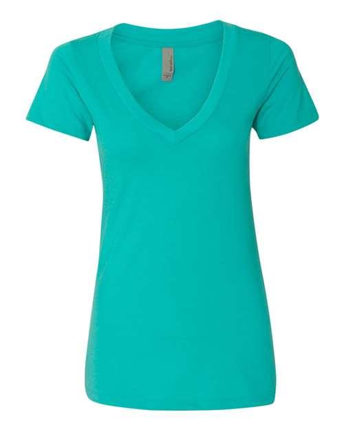 Next Level Women’s CVC Deep V-Neck T-Shirt 6640 - Dresses Max