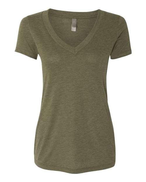 Next Level Women’s Triblend Deep V-Neck T-Shirt 6740 - Dresses Max