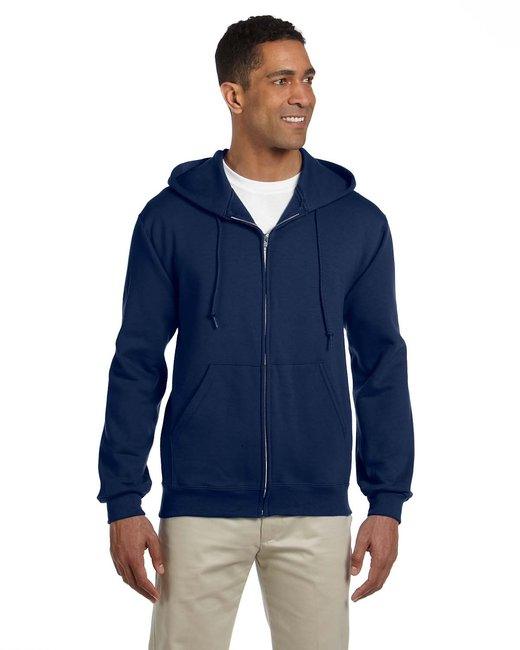 Jerzees Adult 9.5 oz., Super Sweats® NuBlend® Fleece Full-Zip Hooded Sweatshirt 4999 - Dresses Max