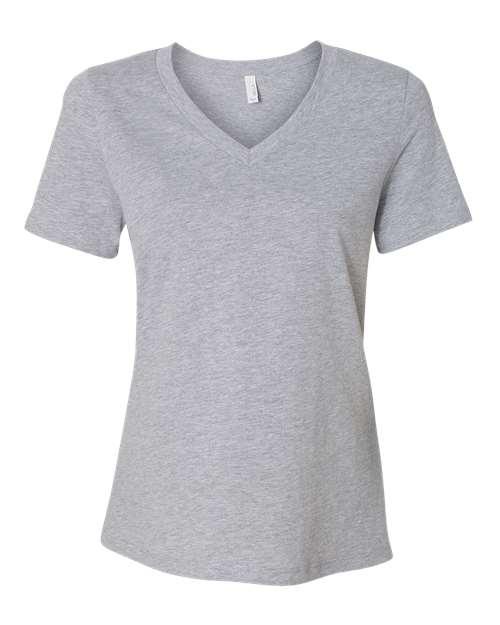 BELLA + CANVAS Women's Relaxed Heather CVC V-Neck Tee 6405CVC - Dresses Max