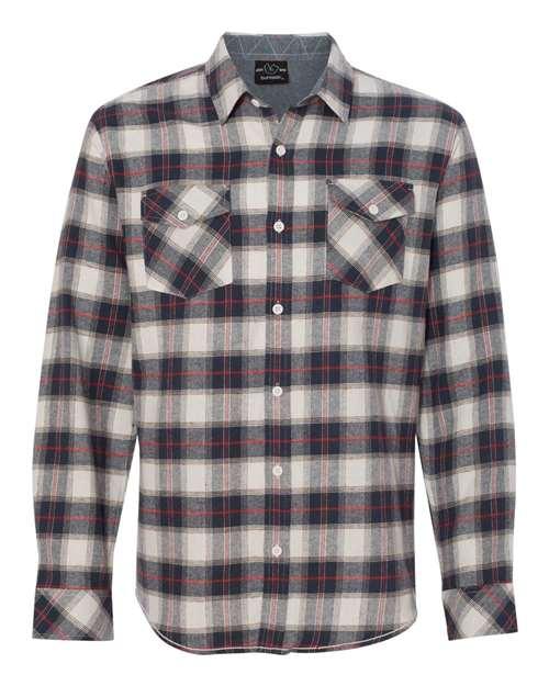 Burnside Yarn-Dyed Long Sleeve Flannel Shirt 8210 - Dresses Max