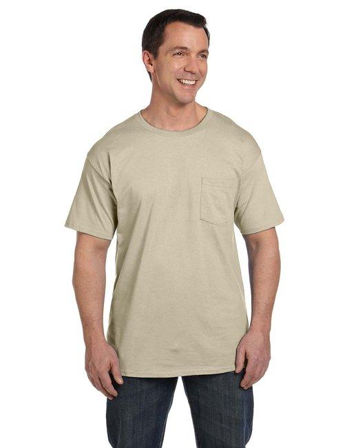 Hanes Adult Beefy-T® with Pocket 5190P - Dresses Max