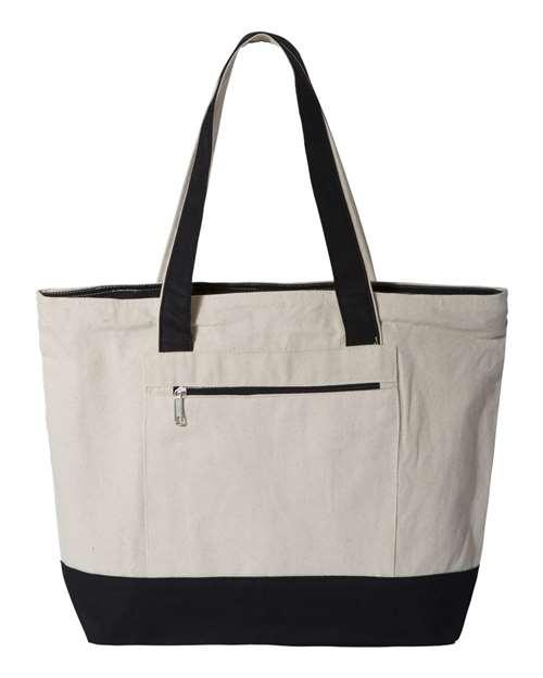 Q-Tees 19L Zippered Tote Q1300 - Dresses Max