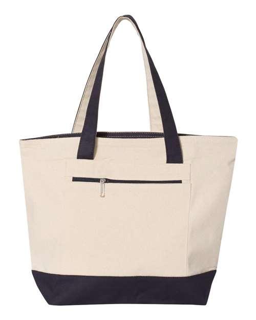 Q-Tees 19L Zippered Tote Q1300 - Dresses Max