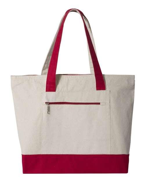 Q-Tees 19L Zippered Tote Q1300 - Dresses Max